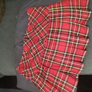 NWOT Royal Bones Red Plaid Mini Skirt Medium